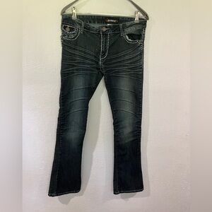 Danesi Women’s Juniors size 9 Jeans dark denim flare retro grunge club